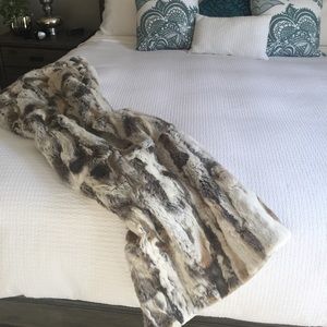 Luxurious Genuine Fur Throw